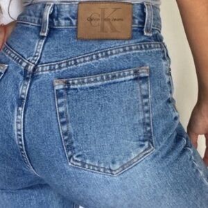 Calvin Klein Vintage Classic Blue Straight Jeans High waisted